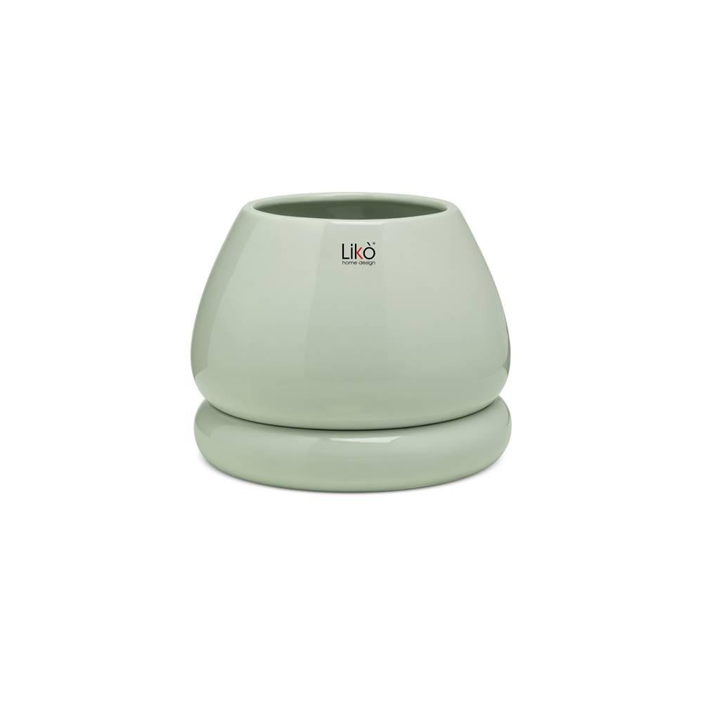 VASO NIKO D. 15 H 16  PLATE - GREEN